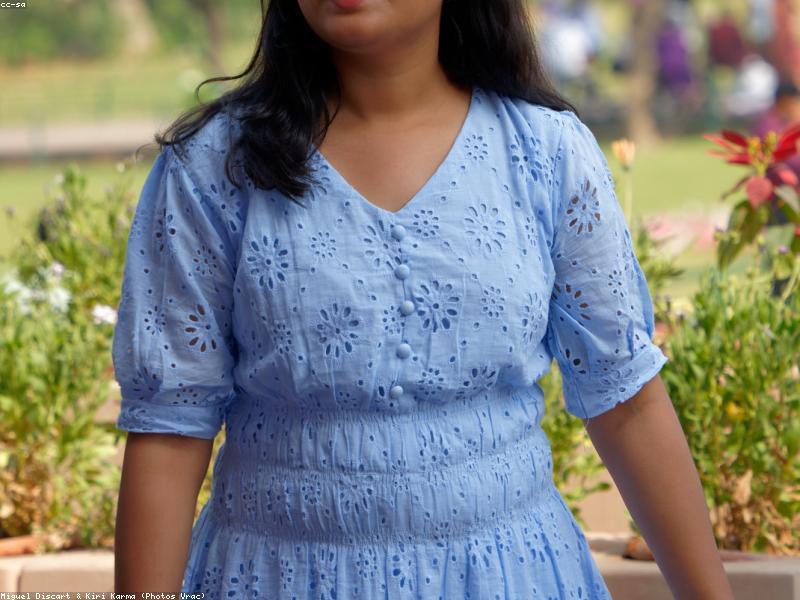 Portrait of a traveller in India